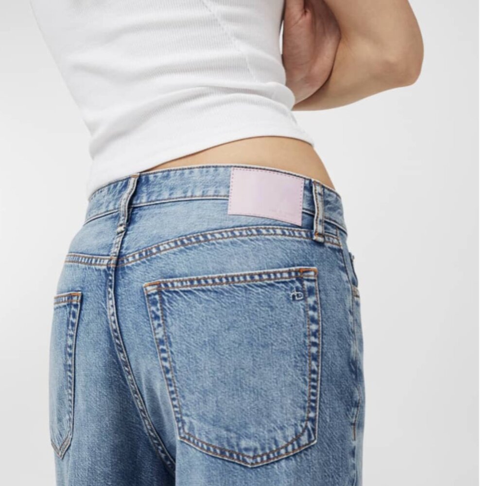 RAG & BONE Featherweight Logan Wide Leg Jeans in Audrey